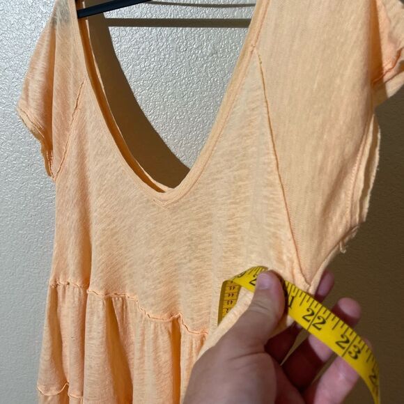 We the free Peach Tiered Short Sleeve Top - Picture 6 of 7